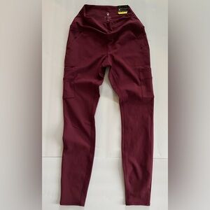 Spyder high waist Stretch Cargo Leggings in Wine